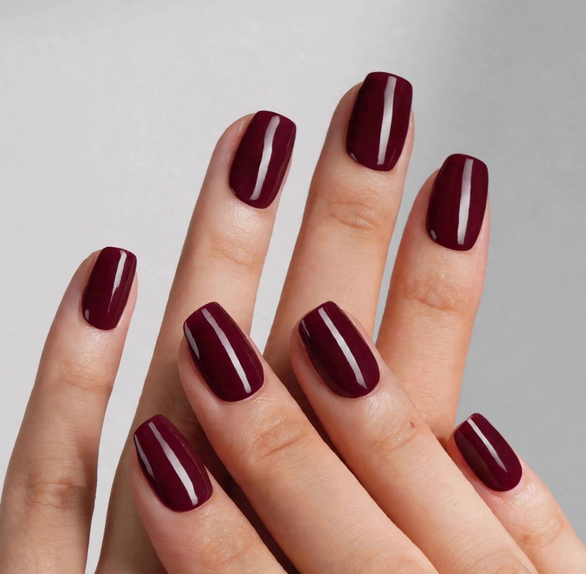 Deep Red Squoval