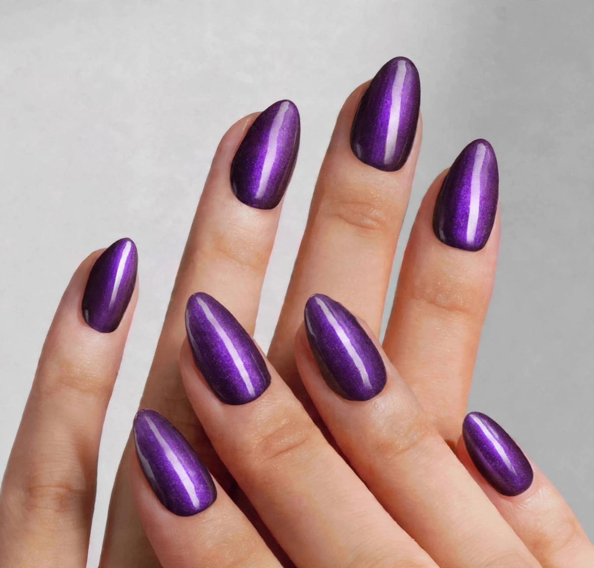 Metallic Purple Short Almond