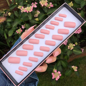 Baby Pink Matte Long Square - doobysnailsltd
