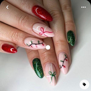 Todays Most Popular Set! Christmas Tree Almond - doobysnailsltd