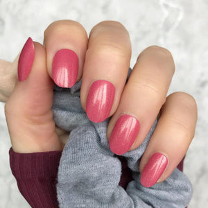 Flamingo Glitter Short Oval - doobysnailsltd