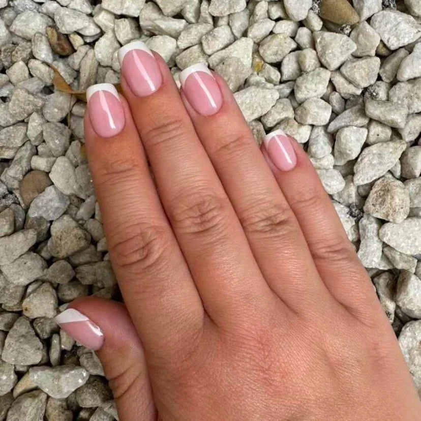 Classic French Pink Base Short Square - doobysnailsltd
