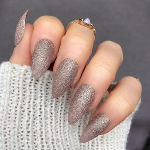 Glitterbomb Almond - doobysnailsltd