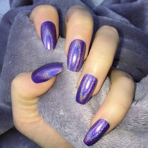 Holographic Purple Coffin - doobysnailsltd