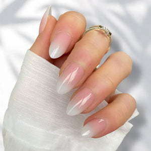 Pink Ombre Short Almond - doobysnailsltd