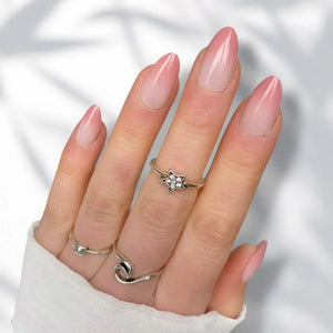 Soft Red Ombre Short Almond - doobysnailsltd
