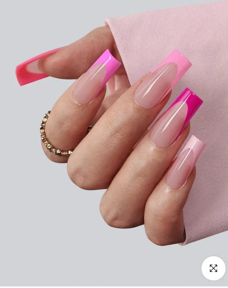 New! Pink Shades Long Square - doobysnailsltd