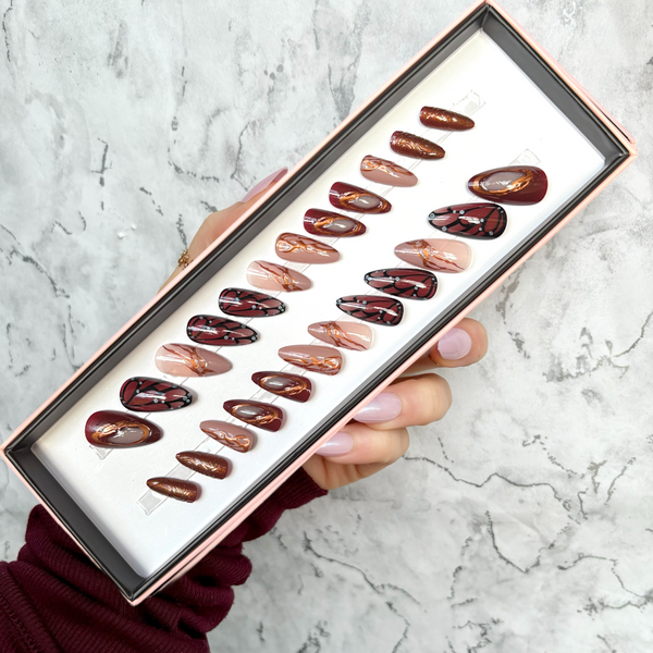 Bronze Butterfly long Almond