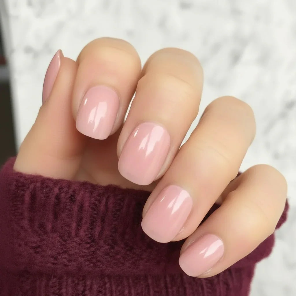Barely Pink Gloss Short Round