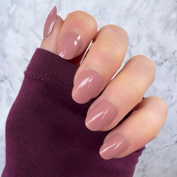 New! Deep Rose Gloss Short Oval