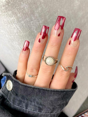 Blood Drip Long Square - doobysnailsltd