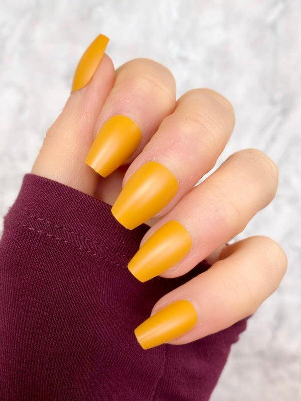 Mustard Matte Short Coffin