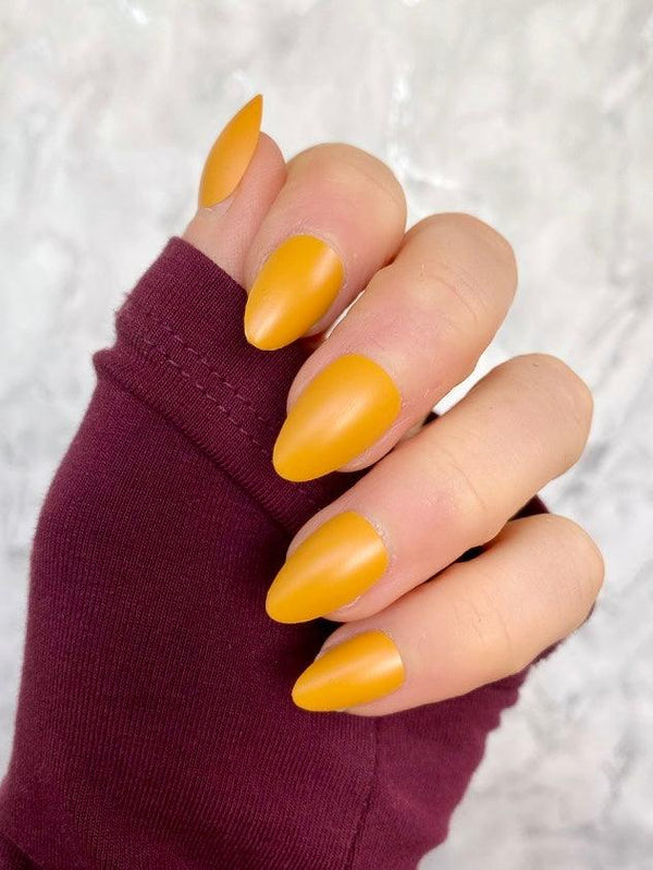 Mustard Matte Short Almond