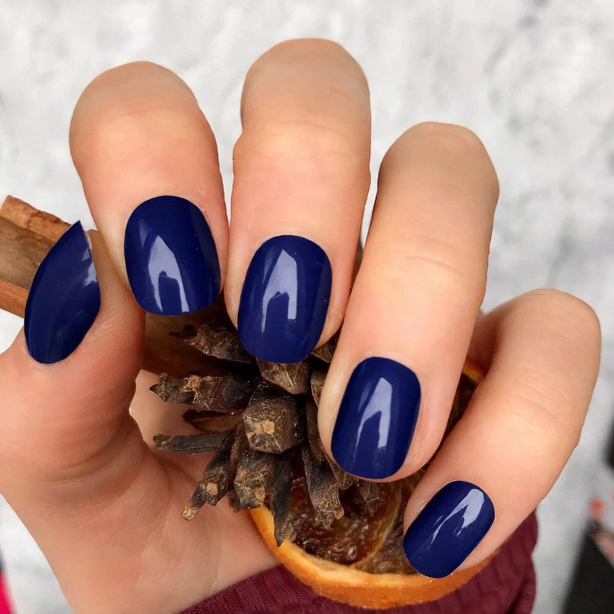 Deep Blue Gloss Short Round
