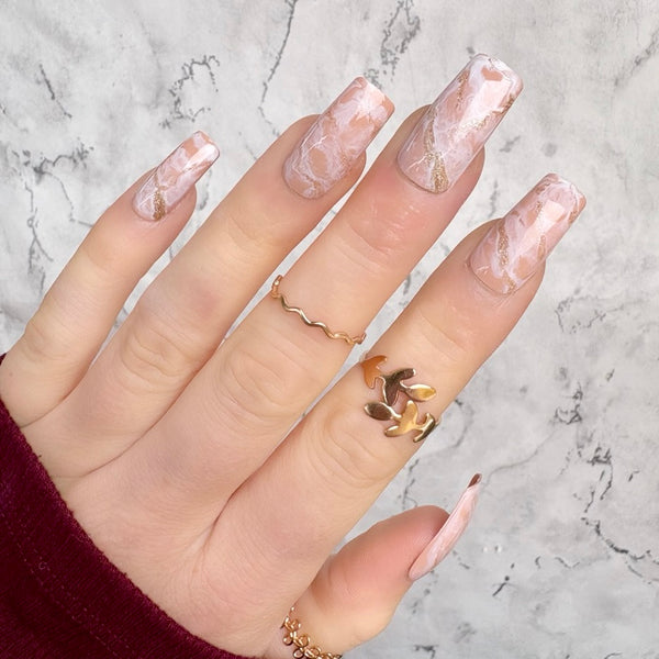 Nude Marble Long Square