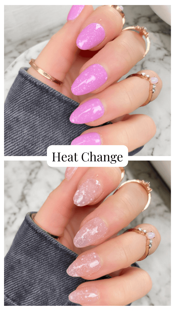 Heat Change Barbie Glitter Short Almond