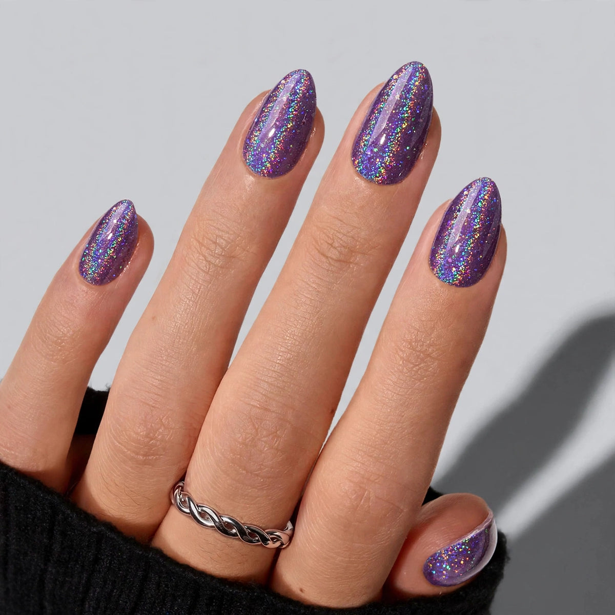 Holographic Purple Short Almond