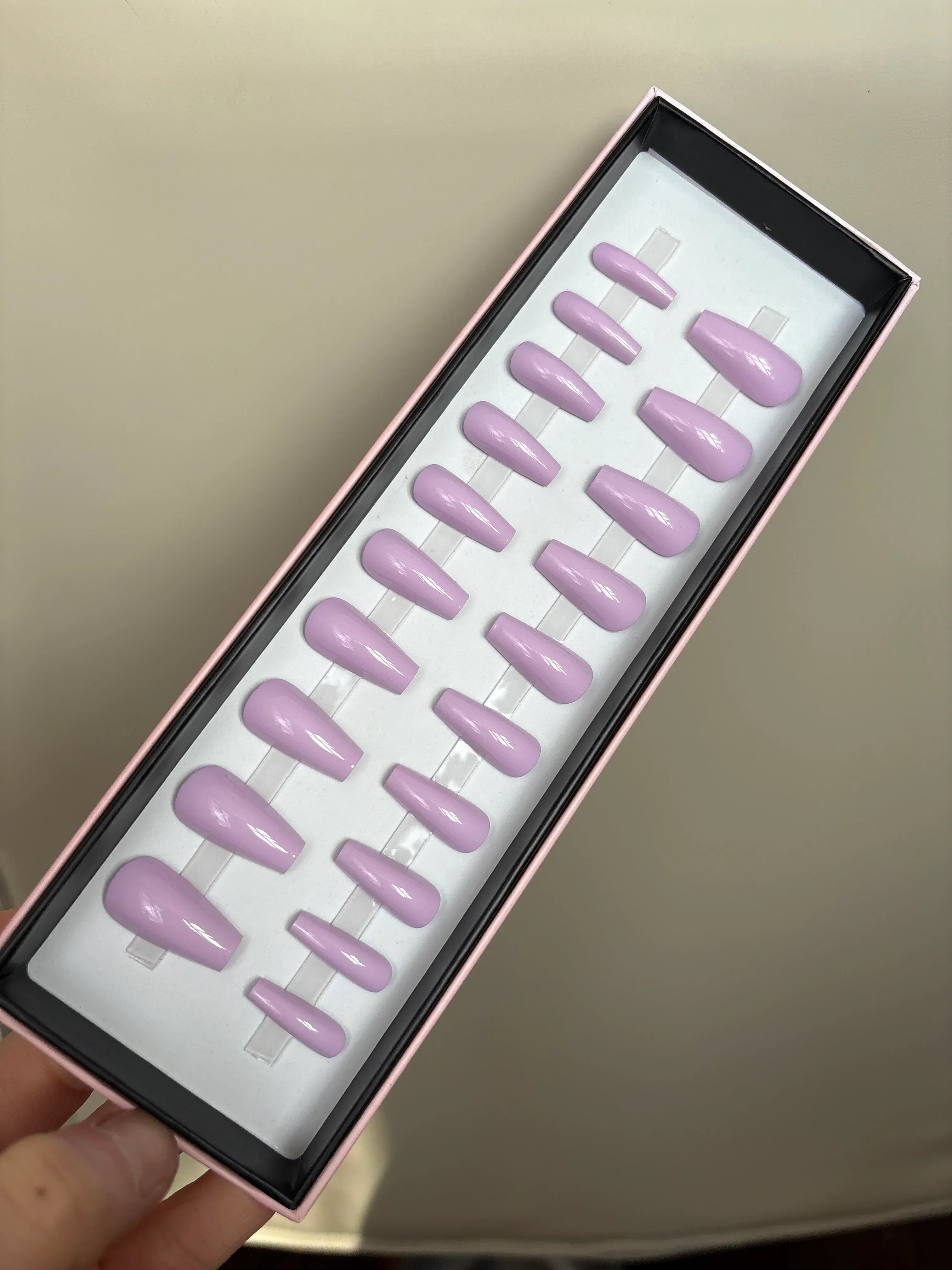 Lilac gloss midi coffin