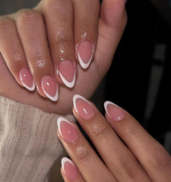 Pink base French Short Almond