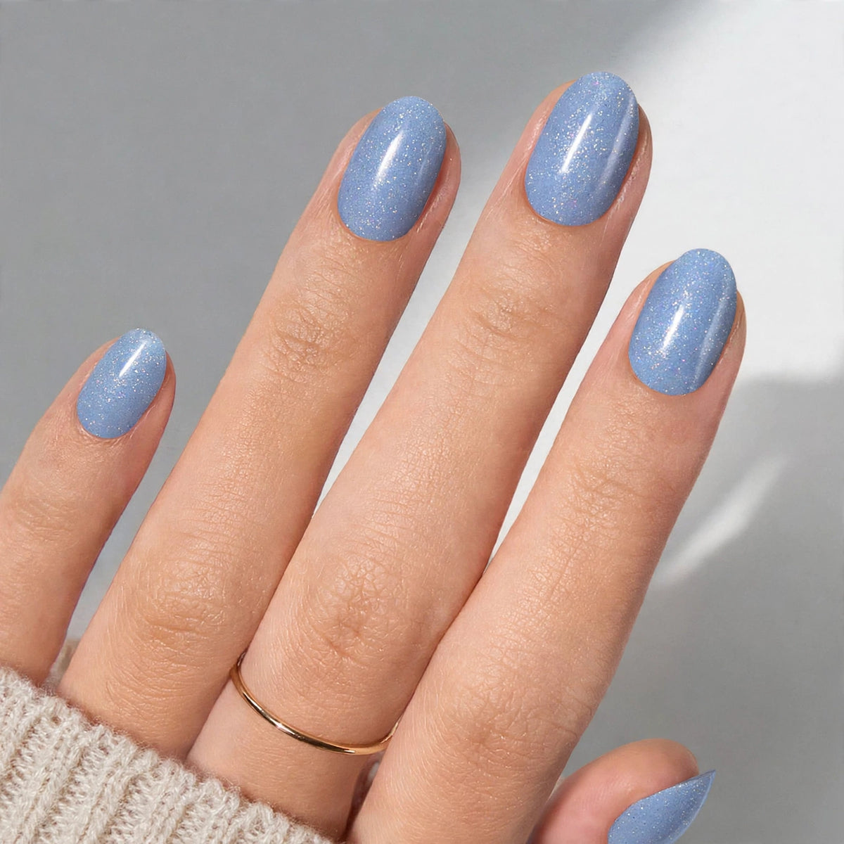 Periwinkle Blue Short Oval
