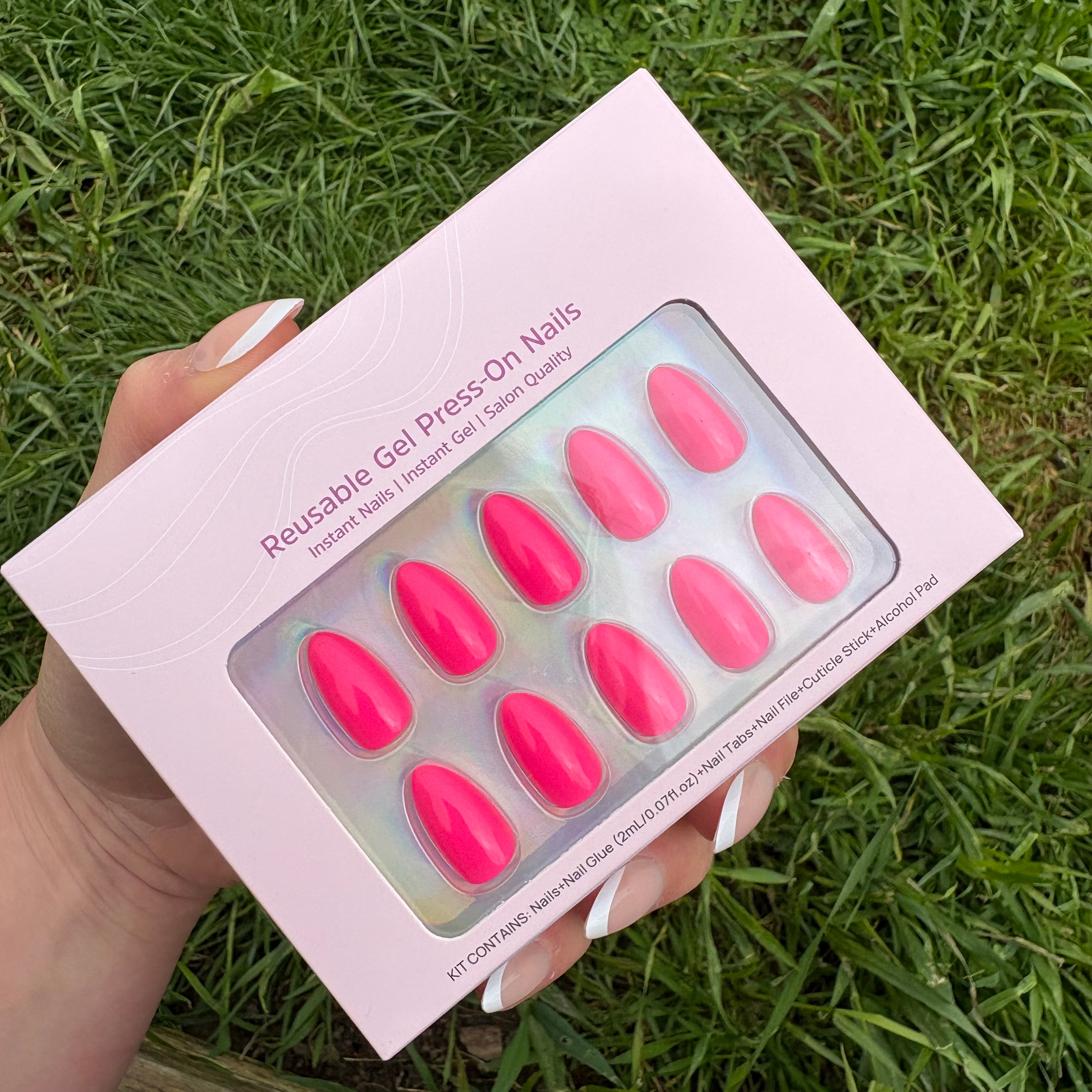 Neon Pink Short Almond