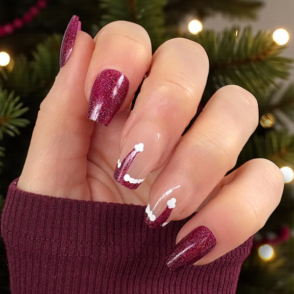 Sparkly Santa Short Coffin