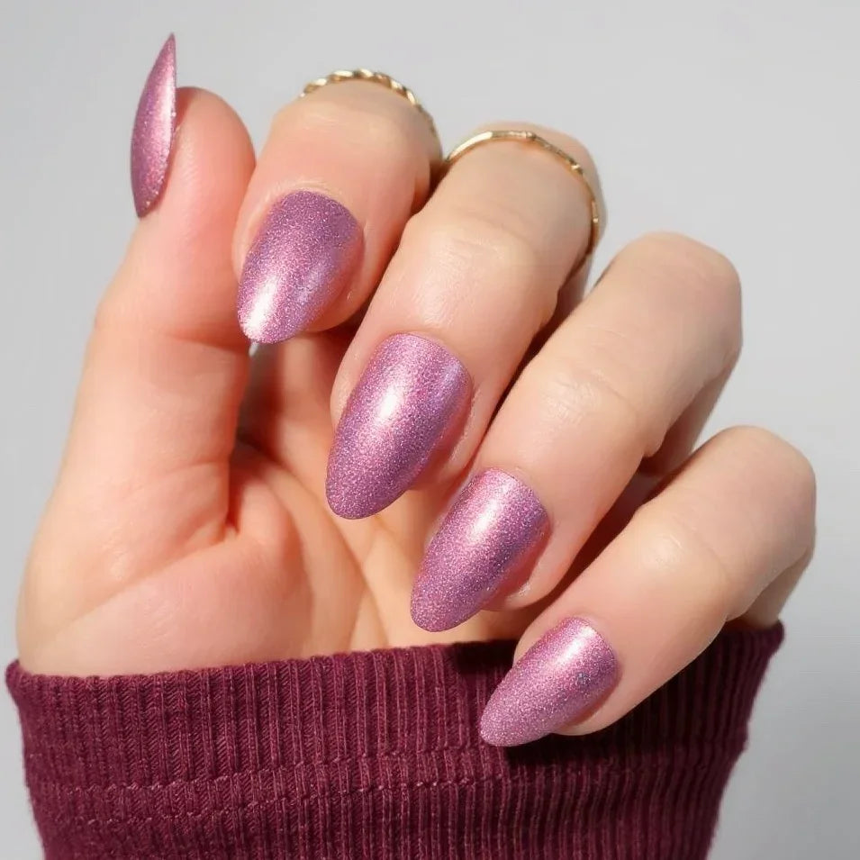 Holographic Pink Short Almond