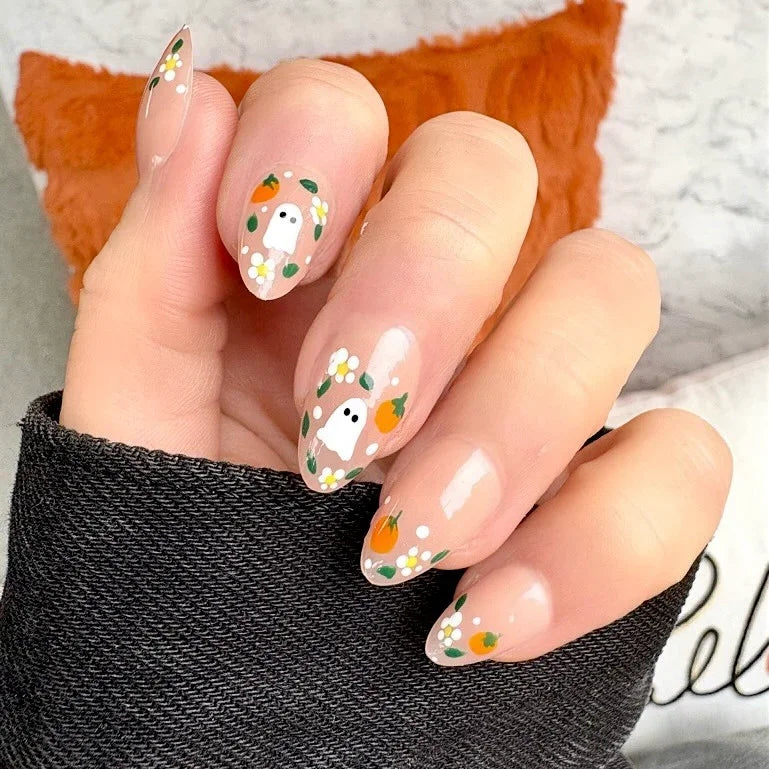 New! Floral Ghosts Short Almond