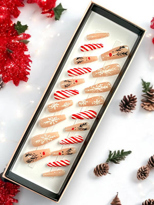 Candy Cane Extra Coffin - doobysnailsltd