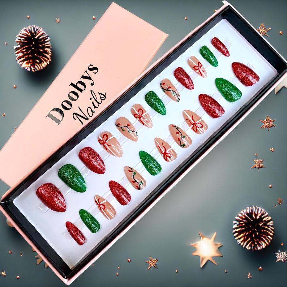 Todays Most Popular Set! Christmas Tree Almond - doobysnailsltd
