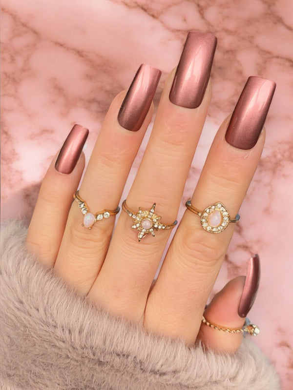 Rose Gold Long Square