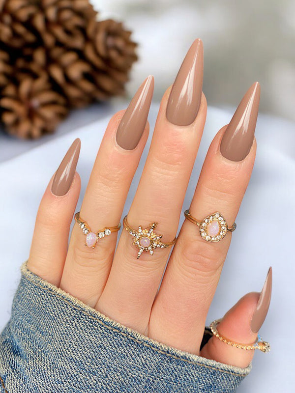 Choccy Brown Midi Stiletto