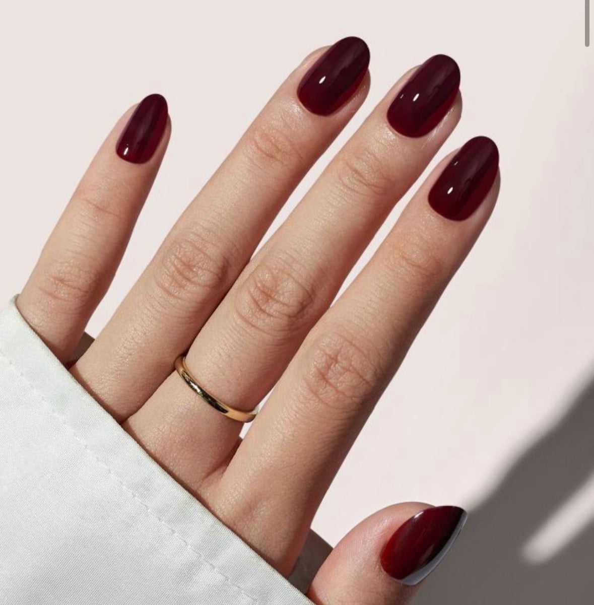 Maroon Red Short Oval