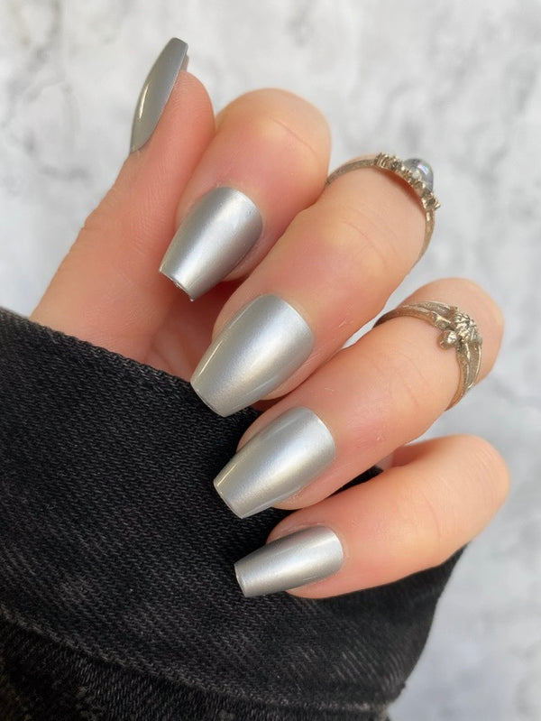 NEW! Silver Chrome Short Coffin