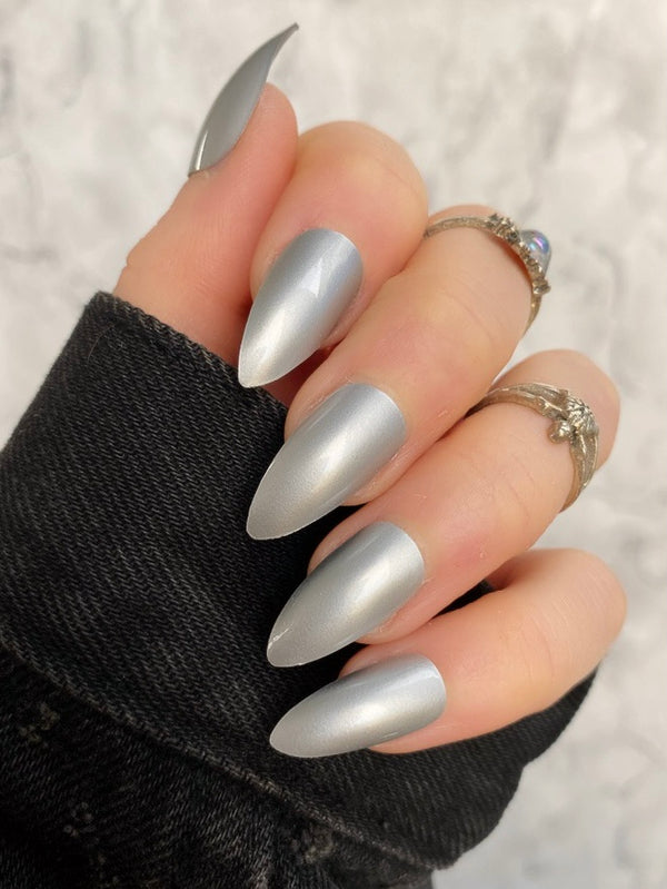 NEW! Silver Chrome Almond