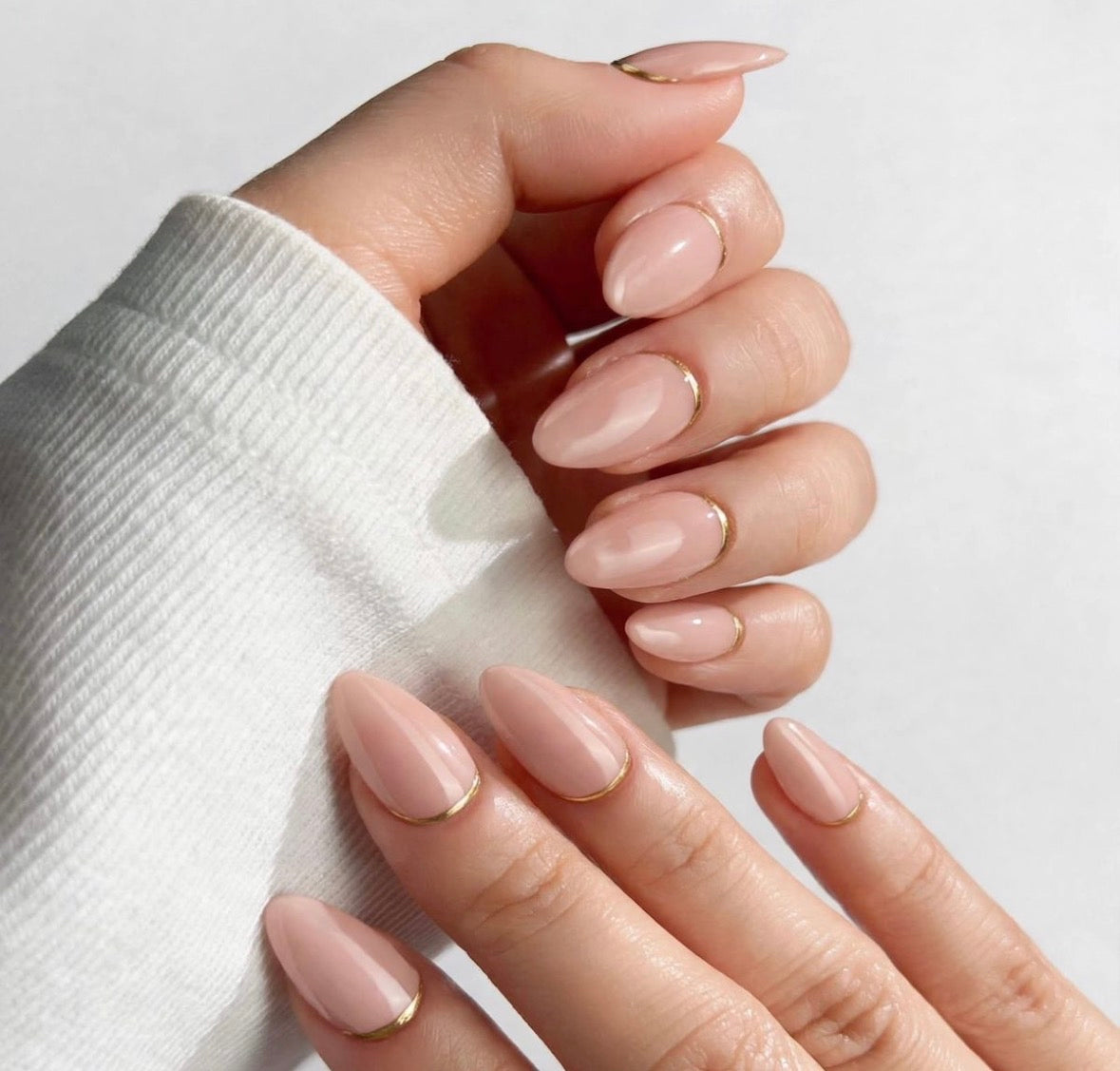 Nude & Gold Base Short Almond
