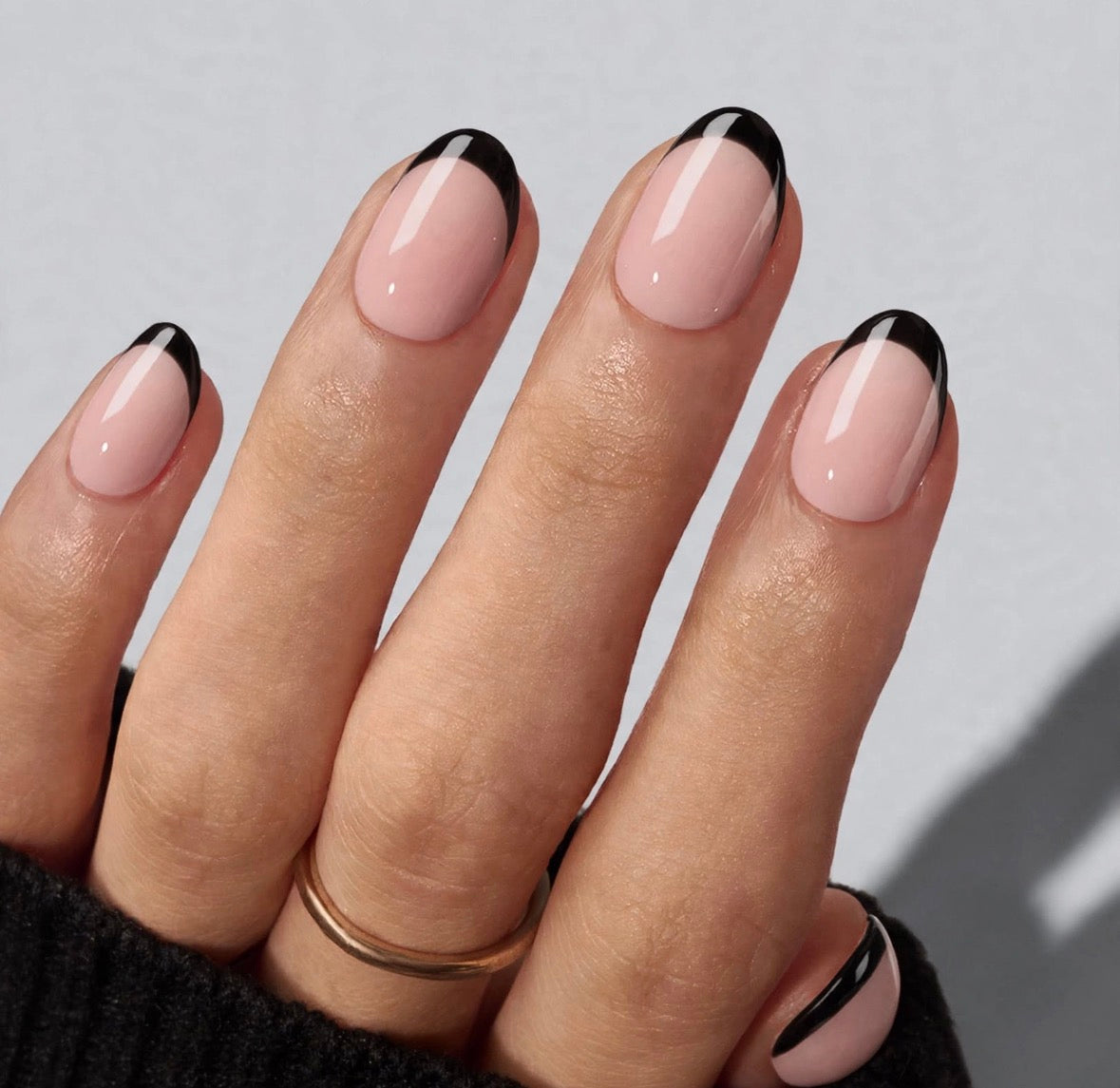 Black French Short Oval