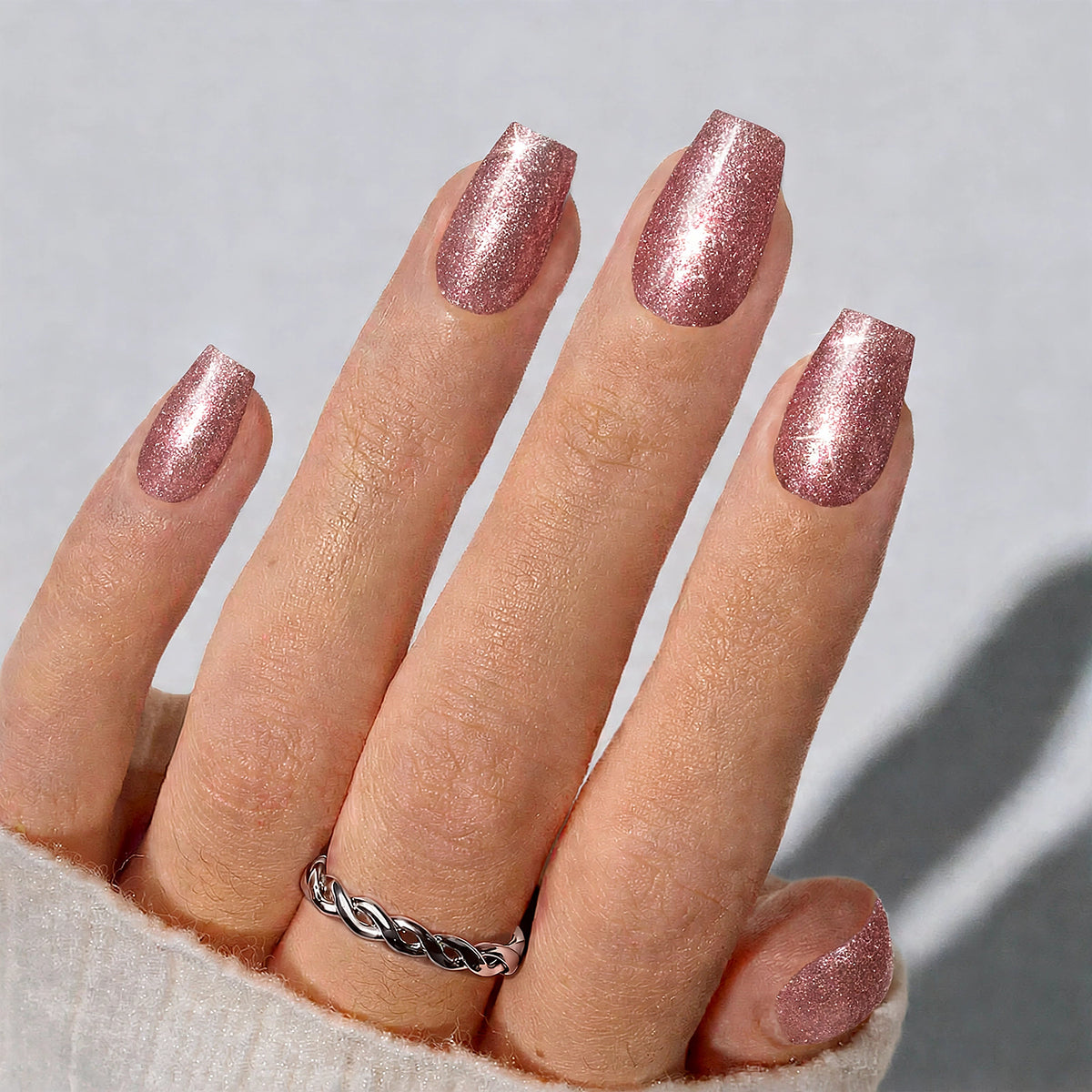 Rose Gold Foil Short Coffin