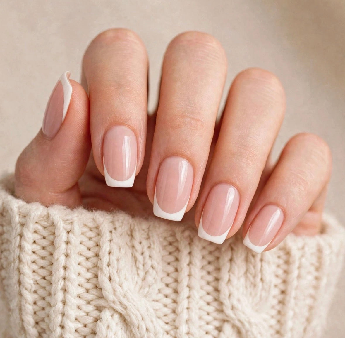 Most Popular Set! White French Short Squoval