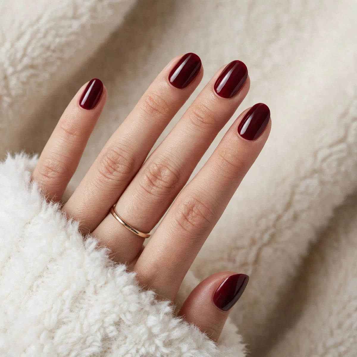 Maroon Red Short Oval