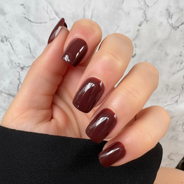 Deep Red Squoval