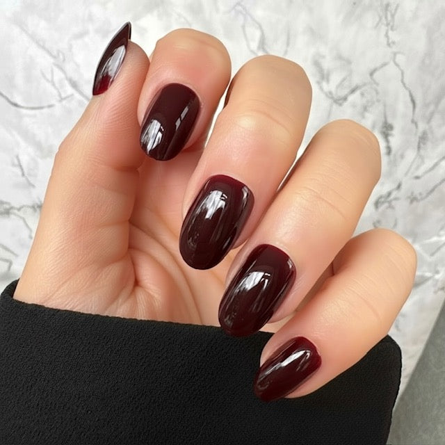 Deep Red Short Oval