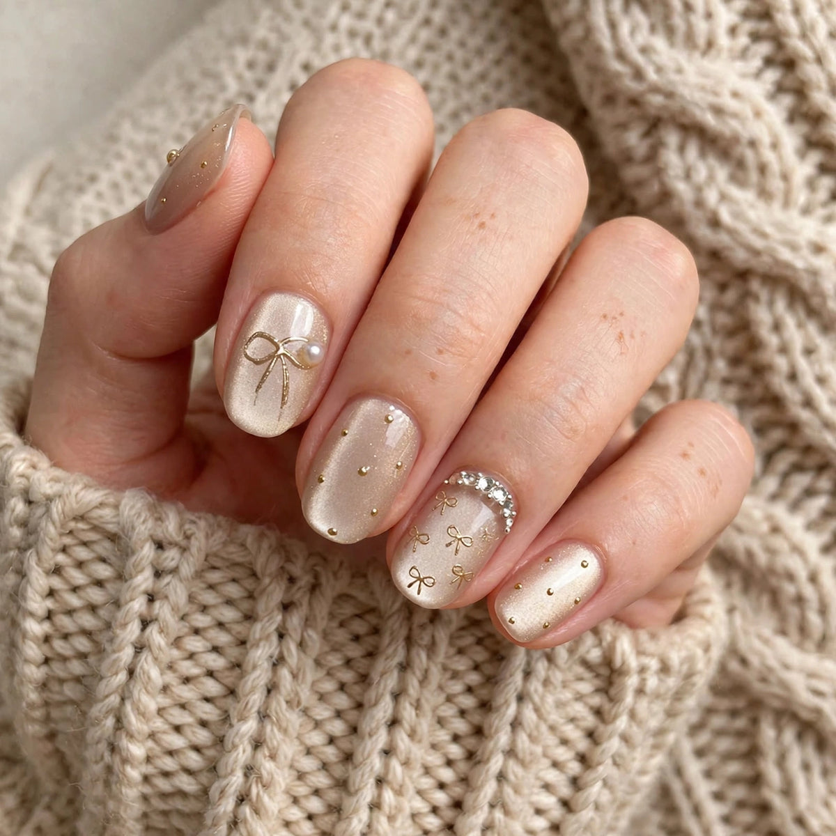 Champagne Coquette Short Oval