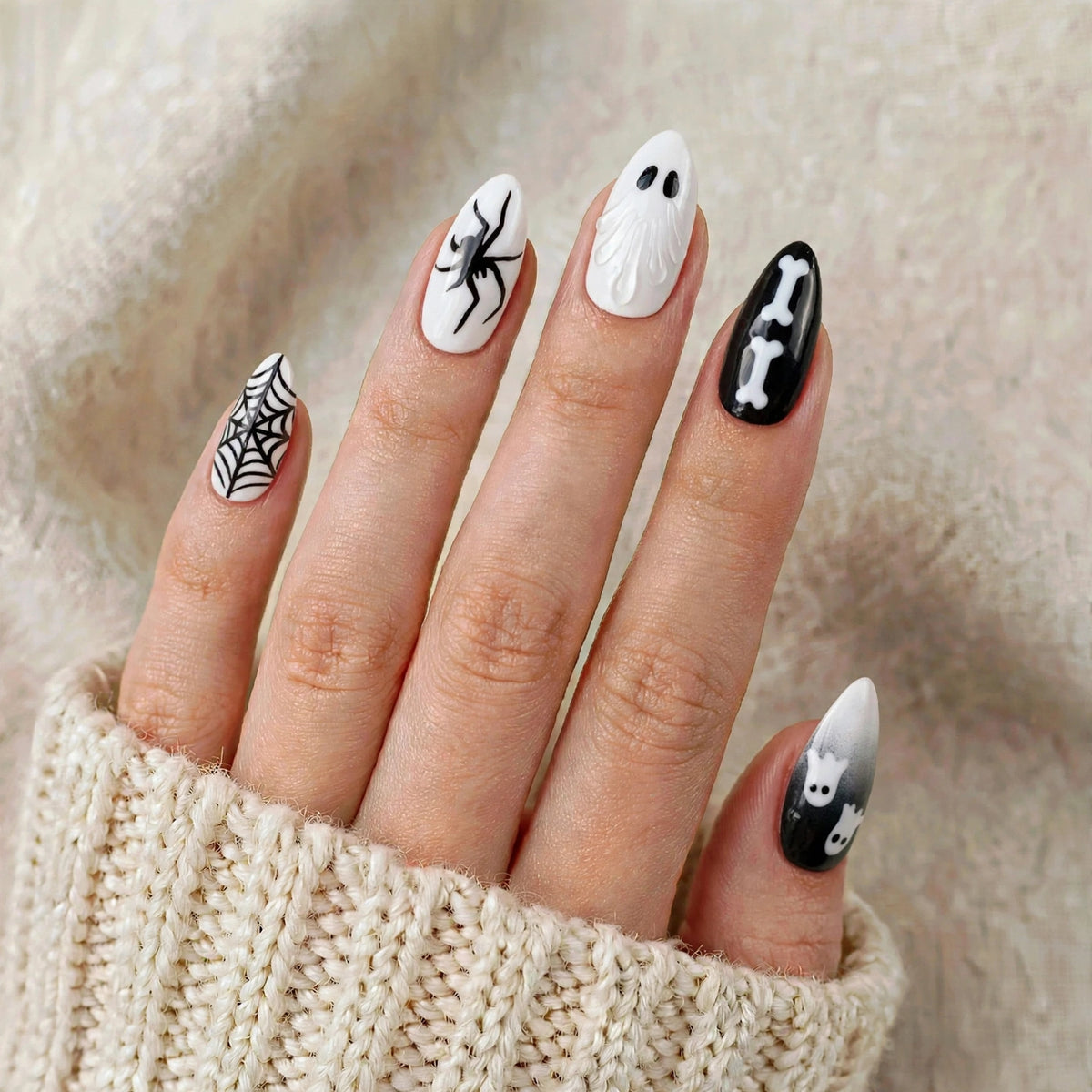 Monochrome Halloween Almond