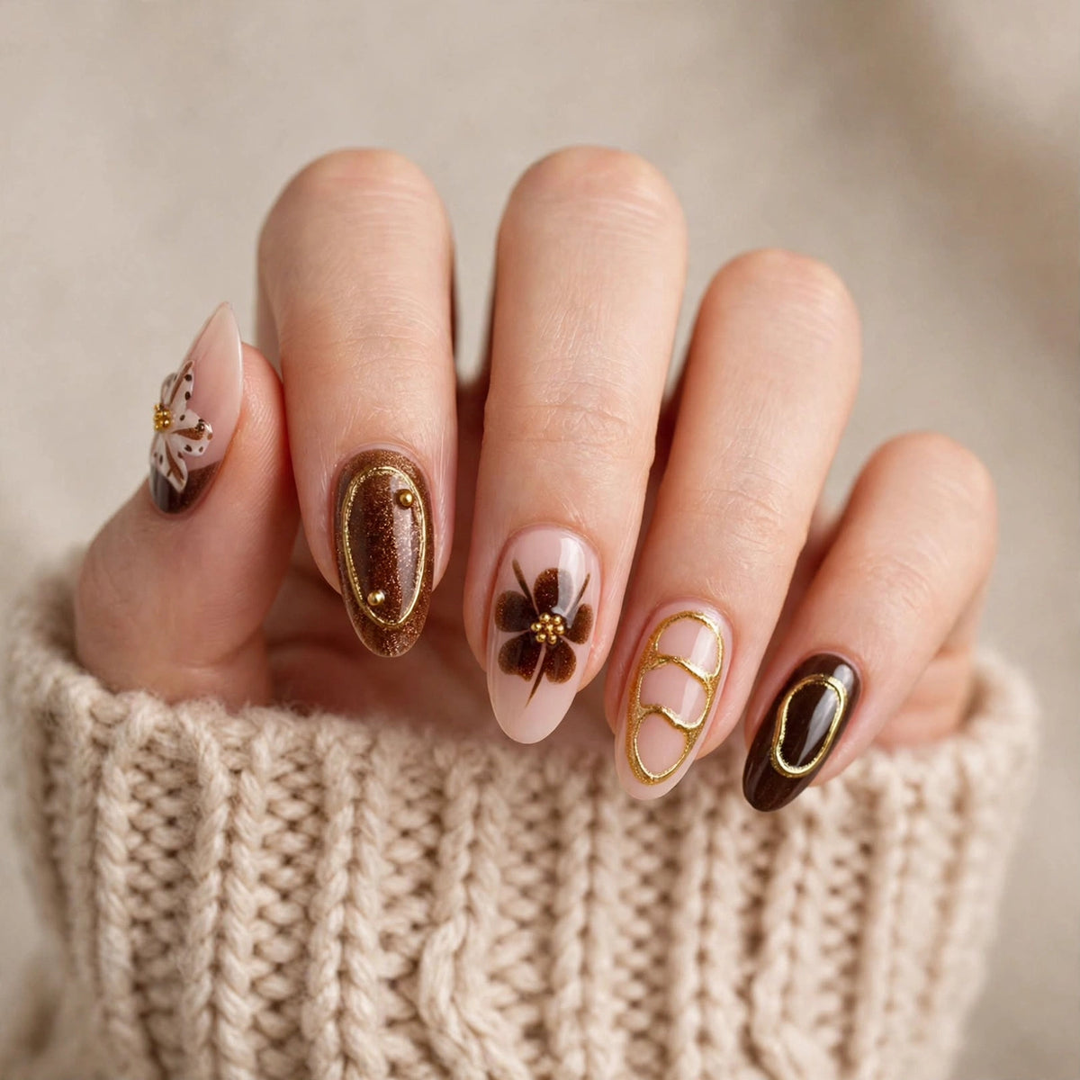 Autumn Floral Short Almond