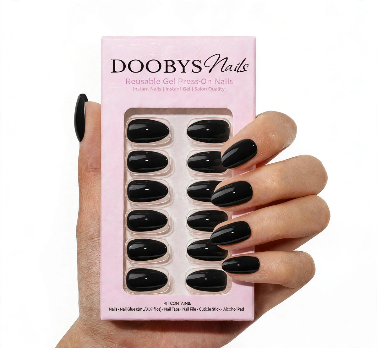 Black Gloss Short Almond