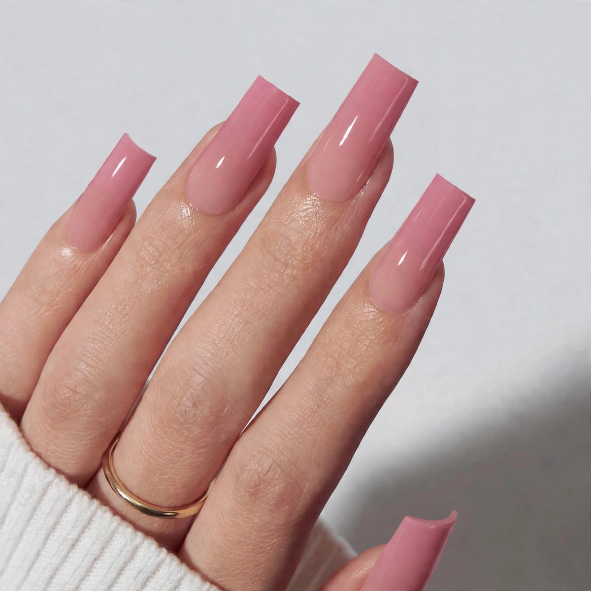 Soft Red Ombre Long Square