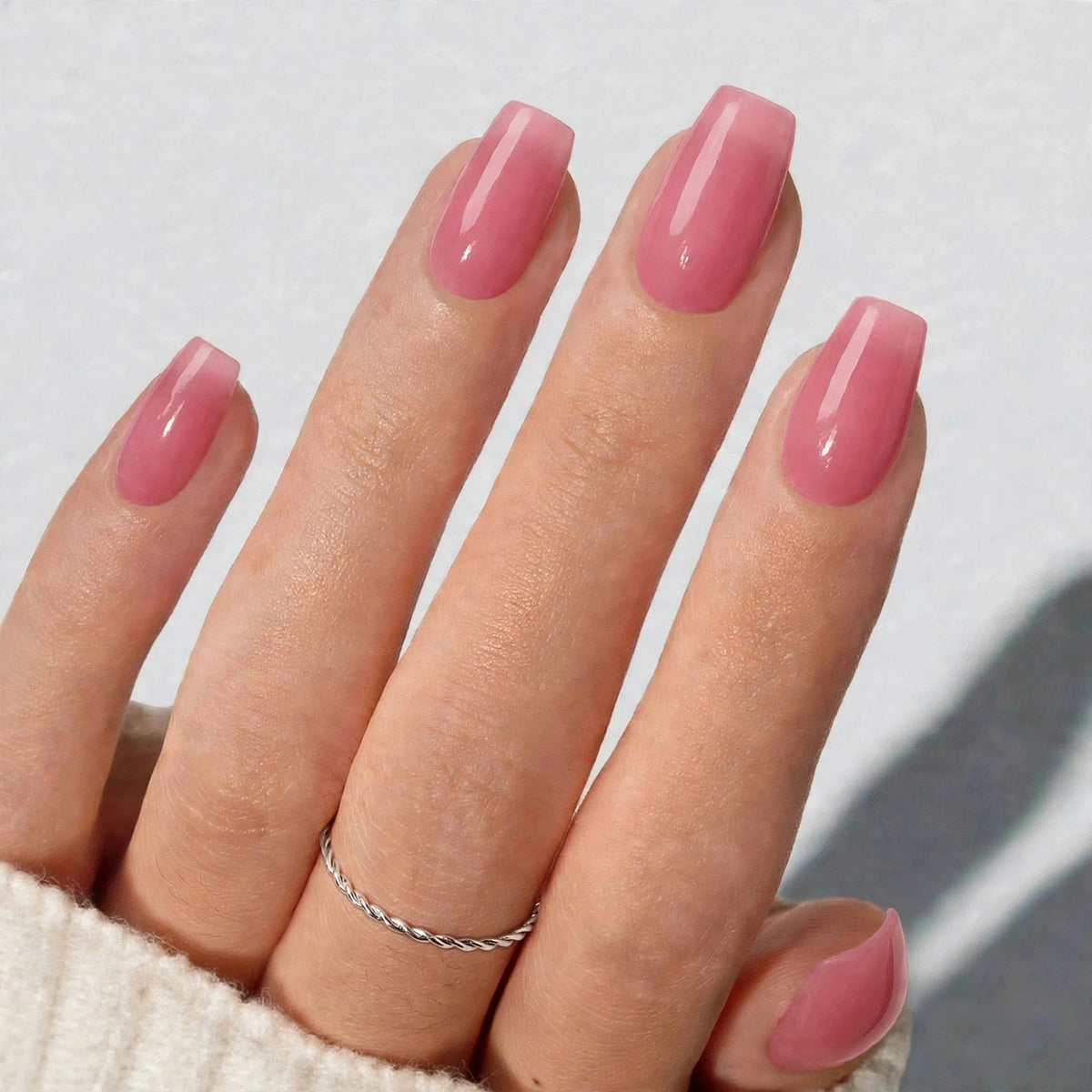 Barely Pink Gloss Short Coffin