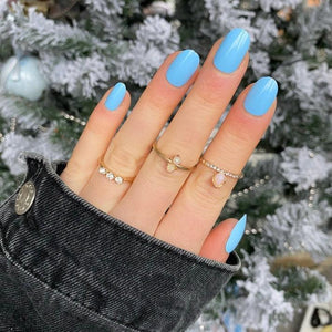 Baby Blue Gloss Short Oval - doobysnailsltd