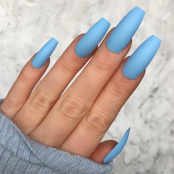 Baby Blue Matte Ballerina - doobysnailsltd